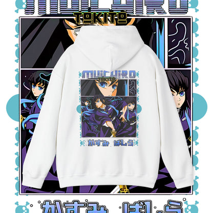 Muichiro Tokito Back Print Hoodie | Demon Slayer Mist Hashira 100% Cotton