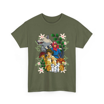 Princess Mononoke Art Cover T-Shirt – 100% Cotton Studio Ghibli Anime Tee