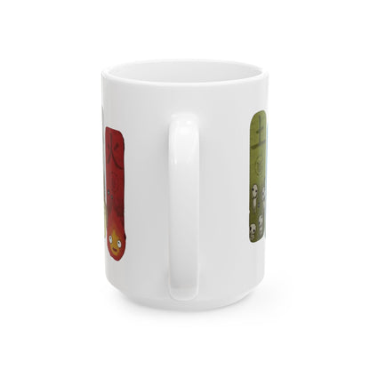 Studio Ghibli Figures Mug – 11oz & 15oz Anime Ceramic Cup – Ghibli Character Coffee Mug Gift for Fans