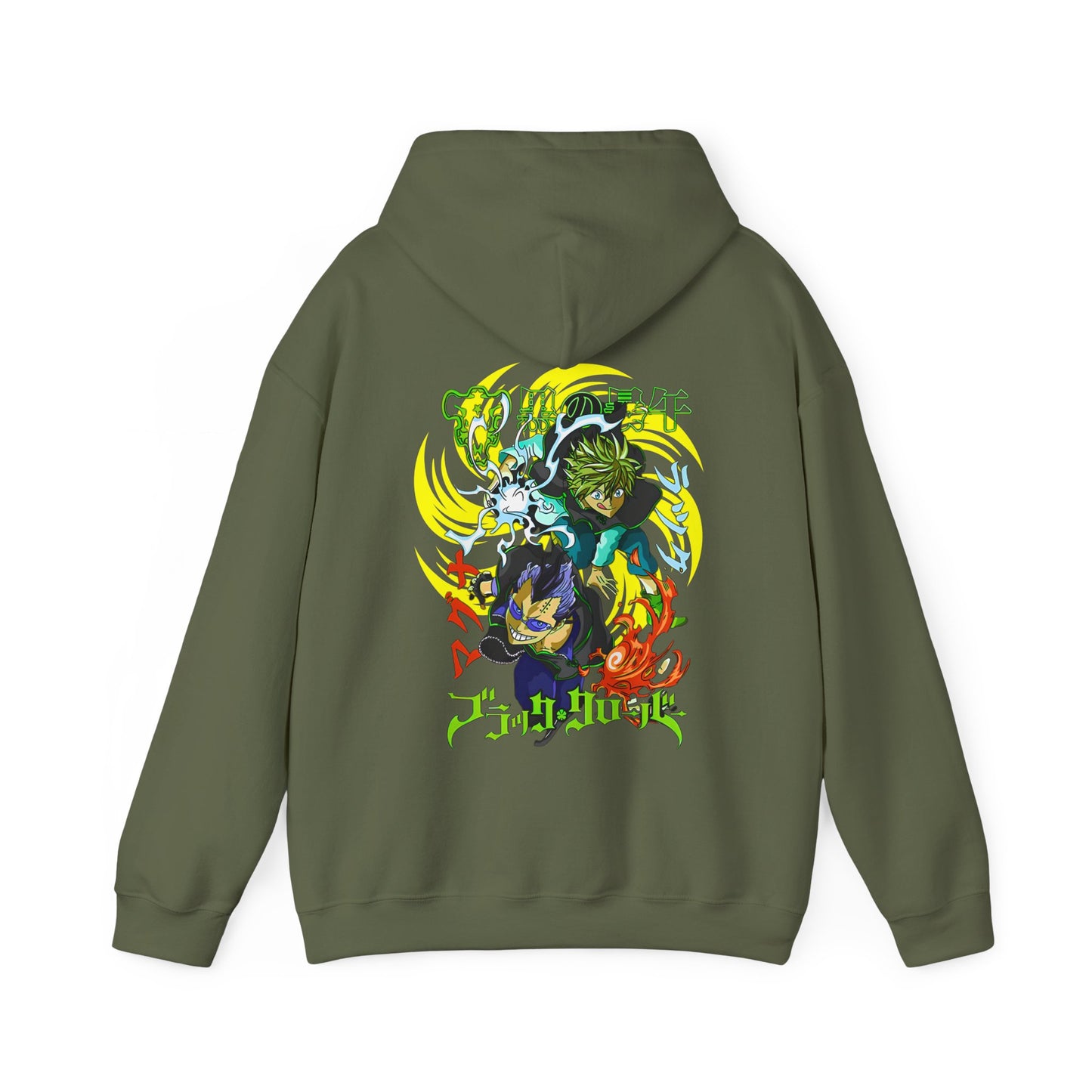 Magna and Luck Black Clover Back Print Hoodie – 100% Cotton Anime Sweatshirt for True Fans