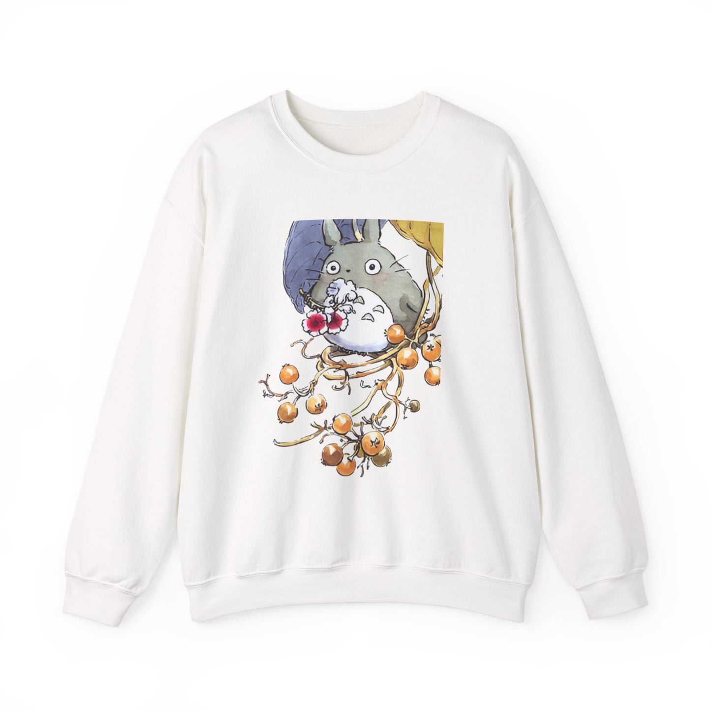 My Neighbor Totoro with Flowers Sweatshirt – 100% Cotton Studio Ghibli Cozy Floral Pullover