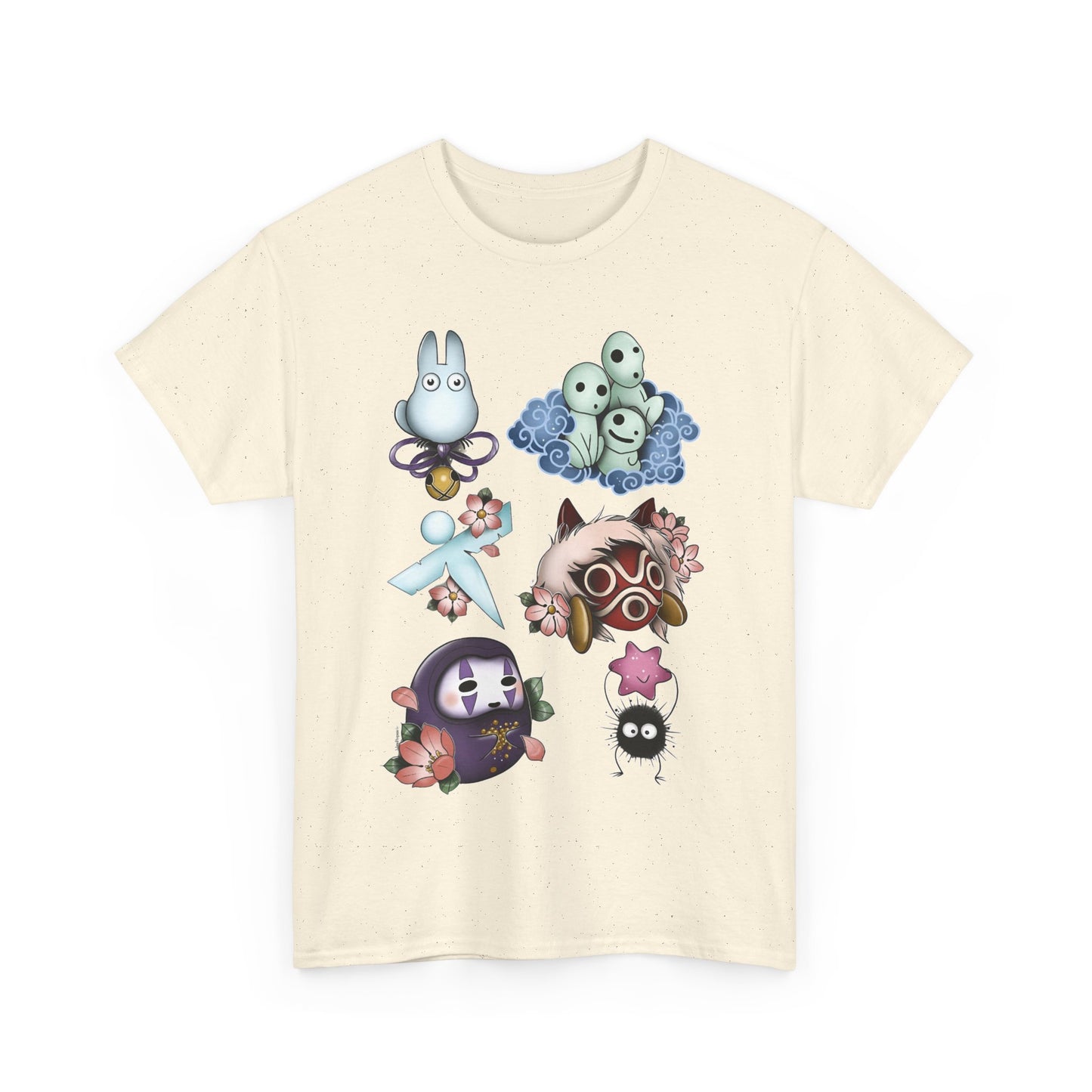 Ghibli Creatures Art T-Shirt | 100% Cotton Studio Ghibli Anime Tee