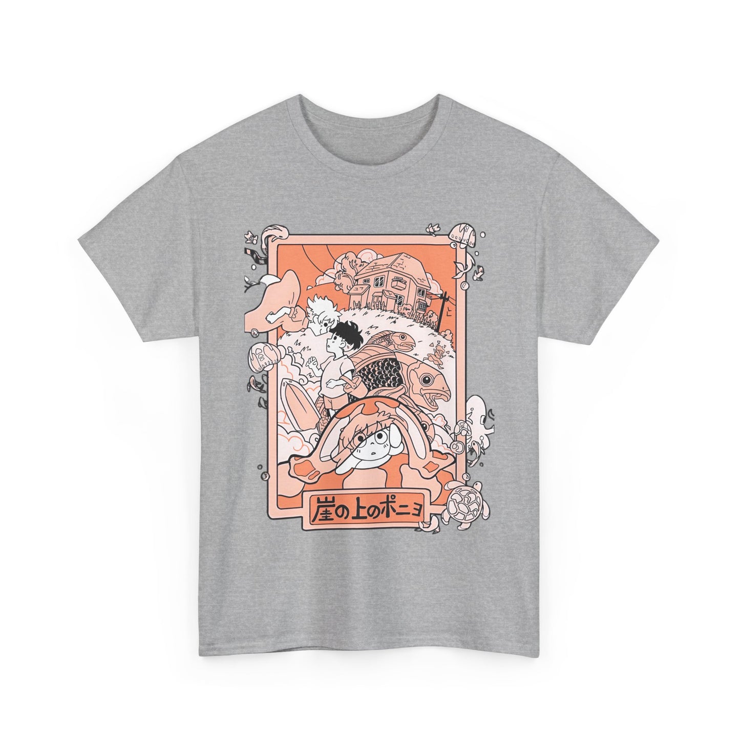 Ponyo Art T-Shirt – 100% Cotton Studio Ghibli Ocean Anime Tee