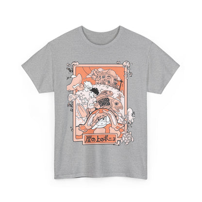 Ponyo Art T-Shirt – 100% Cotton Studio Ghibli Ocean Anime Tee