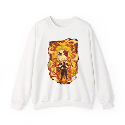Kyojuro Rengoku Demon Slayer Sweatshirt – 100% Cotton Anime Pullover for Flame Hashira Fans