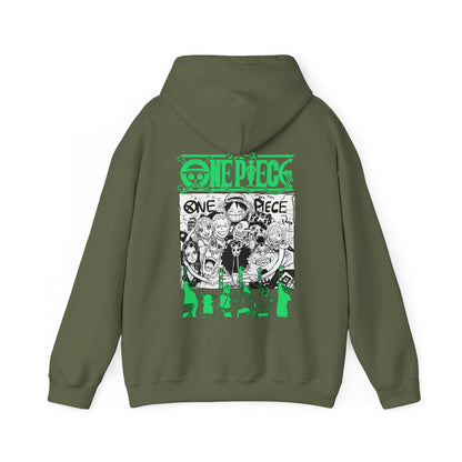One Piece Characters Back Print Hoodie – 100% Cotton Anime Streetwear