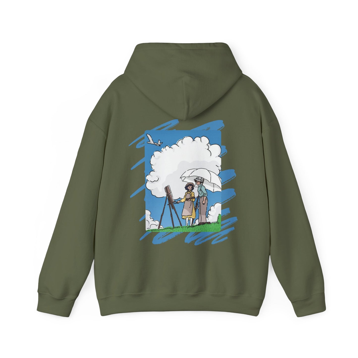 The Wind Rises Hoodie with Back Print – 100% Cotton Studio Ghibli Inspired Pullover