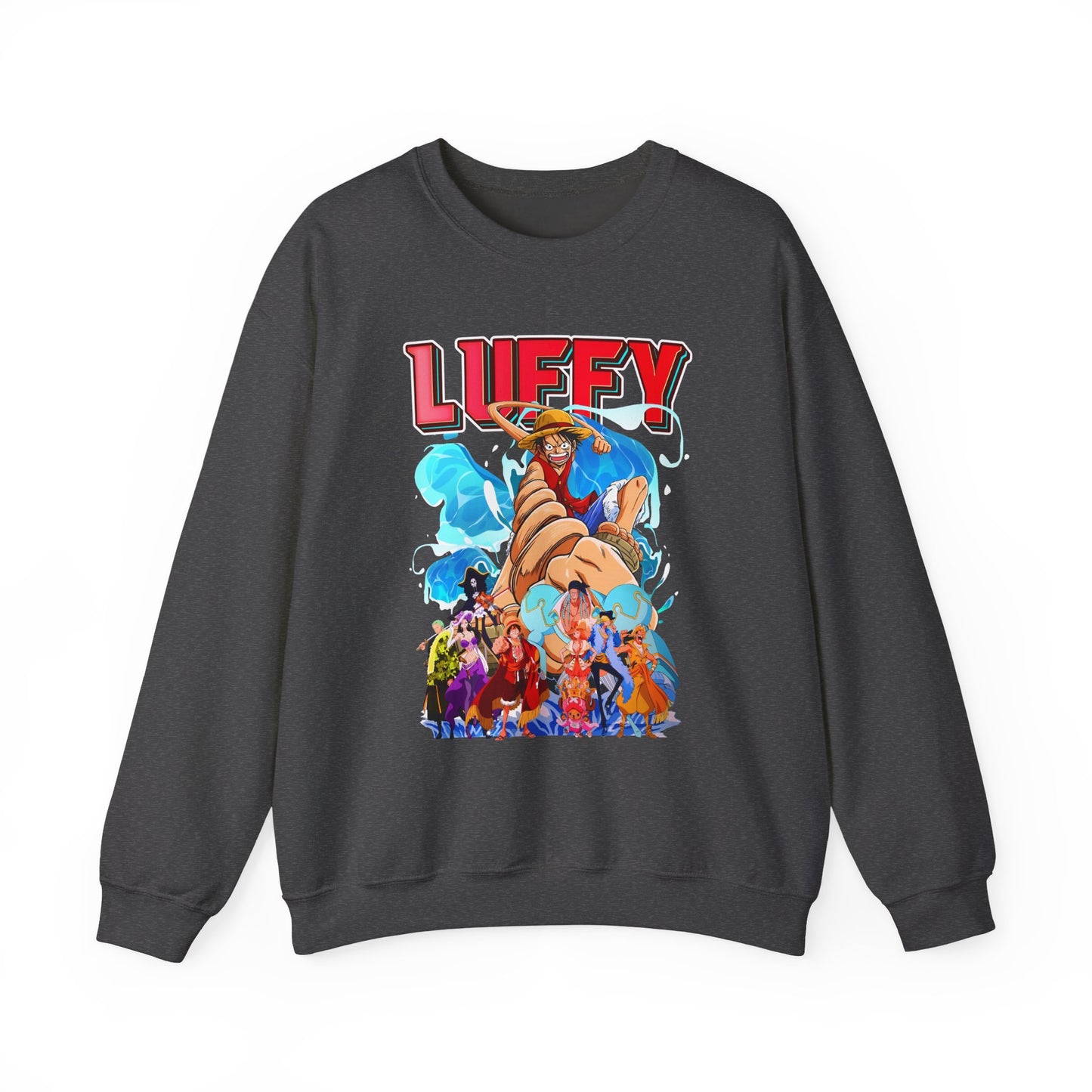 Luffy and Friends One Piece Sweatshirt – 100% Cotton Anime Crew Pullover