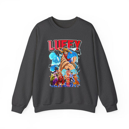 Luffy and Friends One Piece Sweatshirt – 100% Cotton Anime Crew Pullover