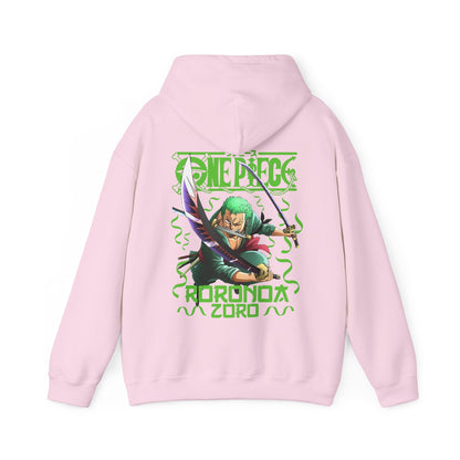 Roronoa Zoro Back Print Hoodie – One Piece Sword Style 100% Cotton Anime Hoodie
