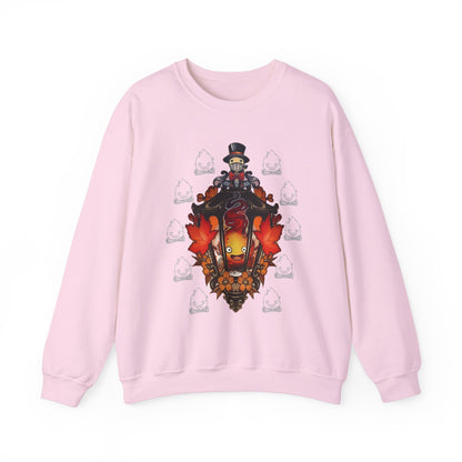 Calcifer Sweatshirt – 100% Cotton Howl's Moving Castle Studio Ghibli Cozy Pullover