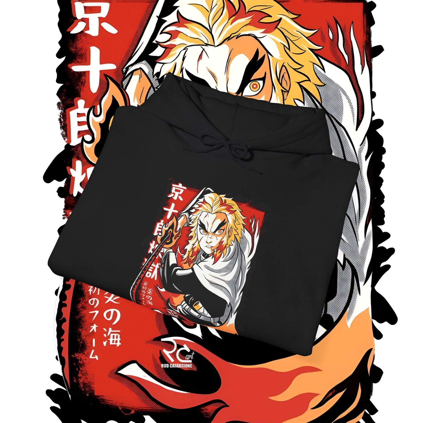 Rengoku Flame Hashira Hoodie | Demon Slayer | 100% Cotton Anime Hoodie