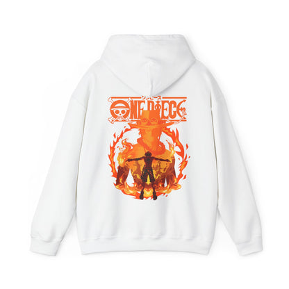 Portgas D. Ace Hoodie 100% Cotton with Back Print – One Piece Anime Hoodie