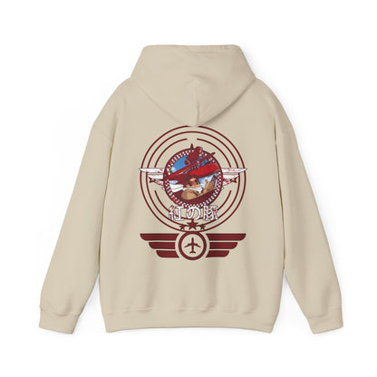 Porco Rosso Aviator Hoodie with Back Print – 100% Cotton Studio Ghibli Pilot Anime Sweatshirt