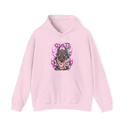 Inosuke Hashibira Demon Slayer Hoodie – 100% Cotton Anime Hoodie for Boar Head Fans