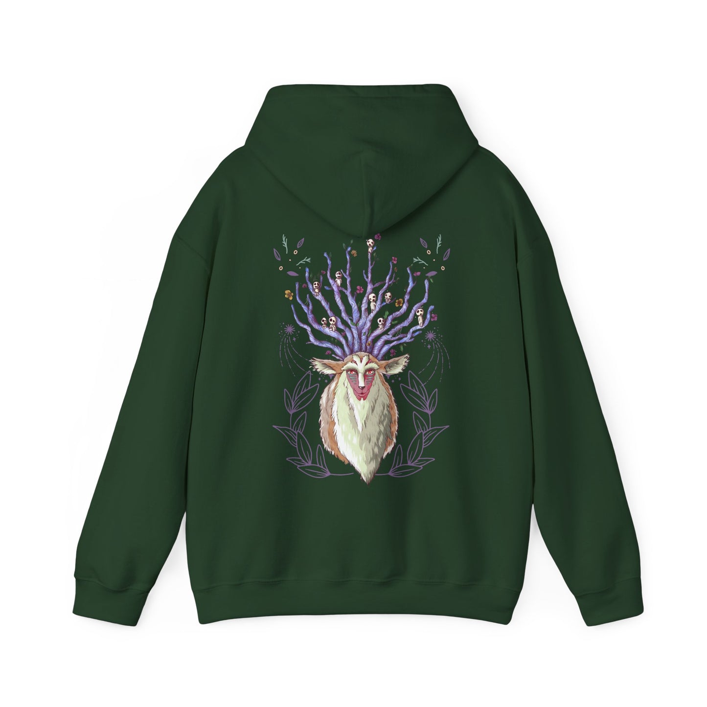 Forest Spirit Back Print Hoodie – 100% Cotton Princess Mononoke Sweatshirt | Studio Ghibli Apparel