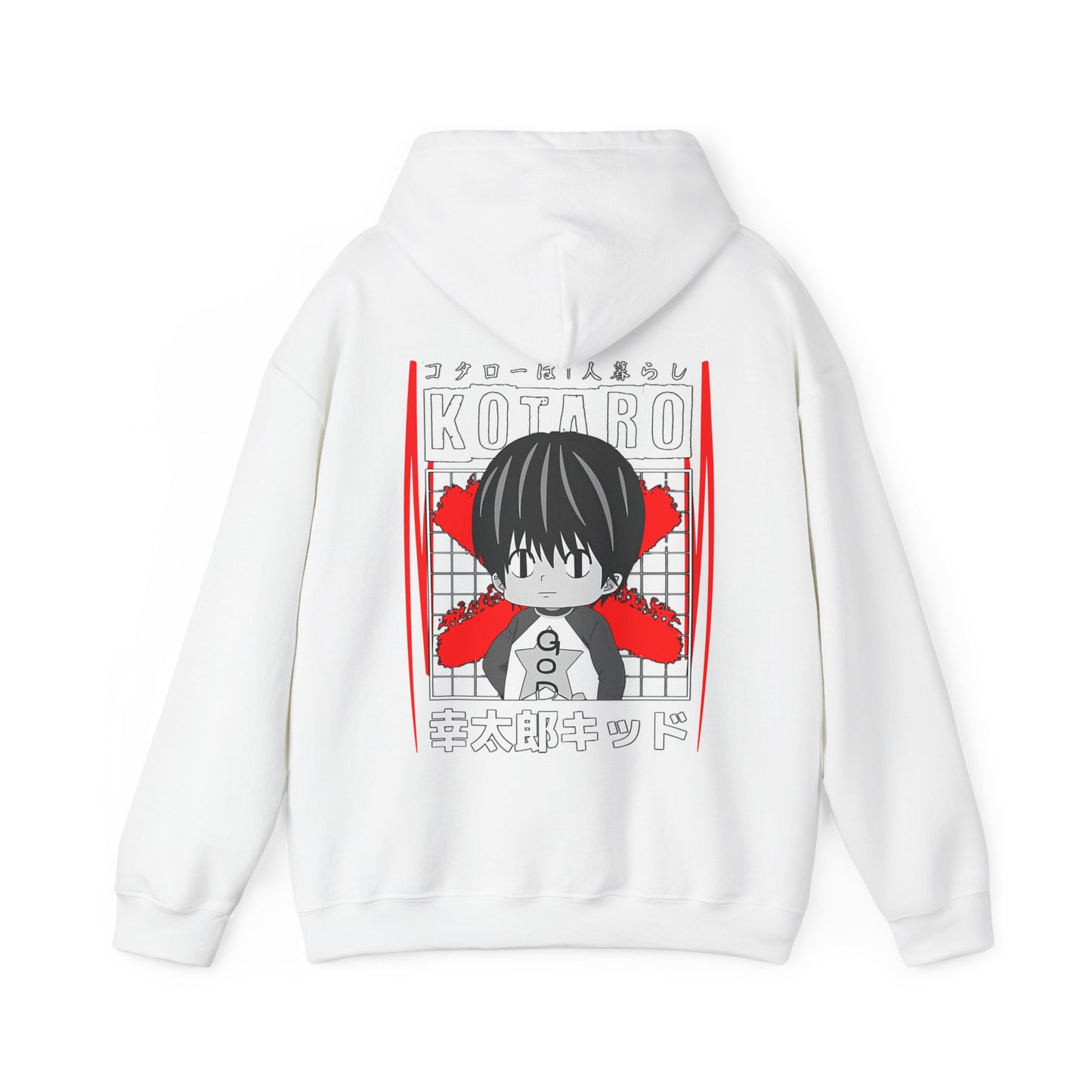 Kotaro Lives Alone Back Print Hoodie – 100% Cotton | Cozy Anime Hoodie for Fans of Kotaro’s Journey