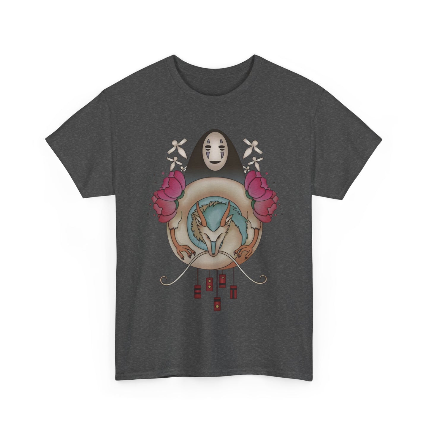 Spirited Away Decor T-Shirt 100% Cotton Studio Ghibli Anime Graphic Tee