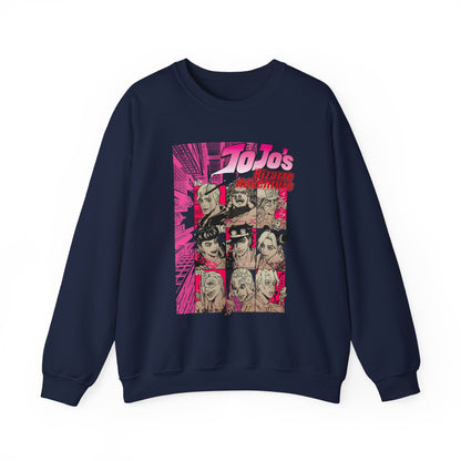 JoJo’s Bizarre Adventure Sweatshirt – 100% Cotton Anime Pullover Featuring Joestar & Stand Designs – Stylish Otaku Clothing