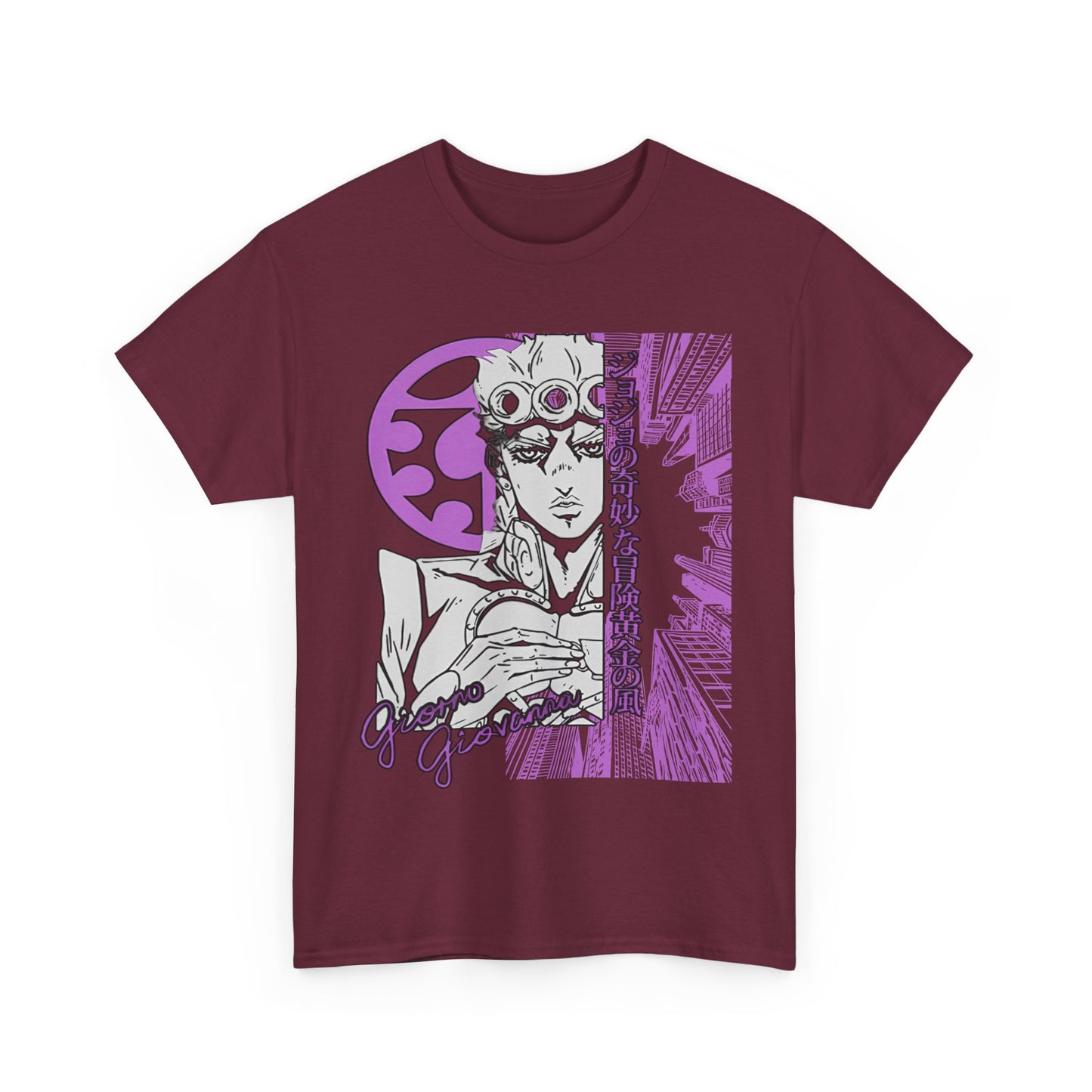 Giorno Giovanna T-Shirt – 100% Cotton JoJo’s Bizarre Adventure Anime Tee for Stand Users