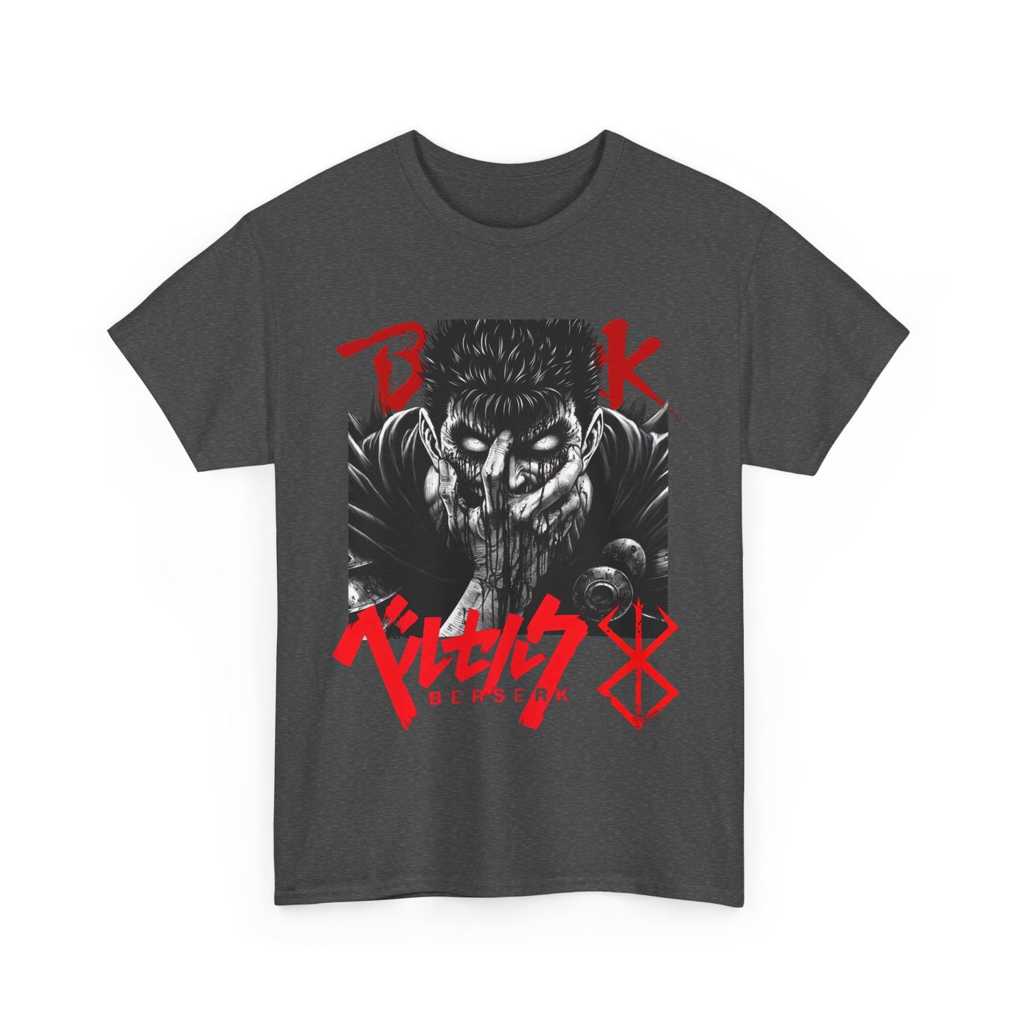 Guts Berserk T-Shirt – 100% Cotton Anime Tee Featuring the Black Swordsman