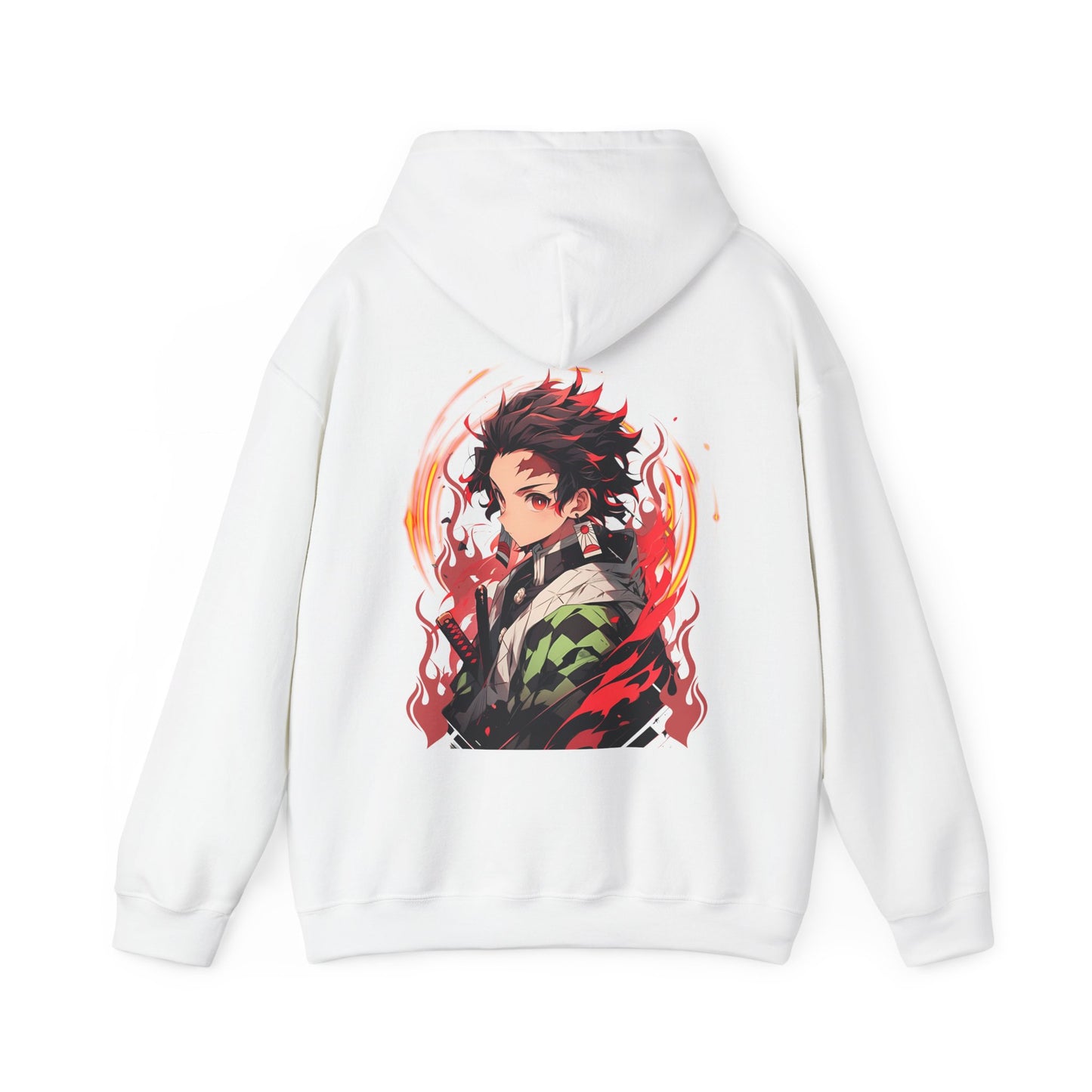 Tanjiro Kamado Back Print Hoodie – 100% Cotton Demon Slayer Anime Hoodie