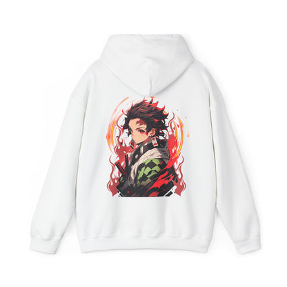 Tanjiro Kamado Back Print Hoodie – 100% Cotton Demon Slayer Anime Hoodie