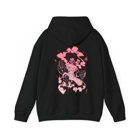 Luffy Gear Fourth Snakeman Back Print Hoodie – 100% Cotton One Piece Anime Hoodie