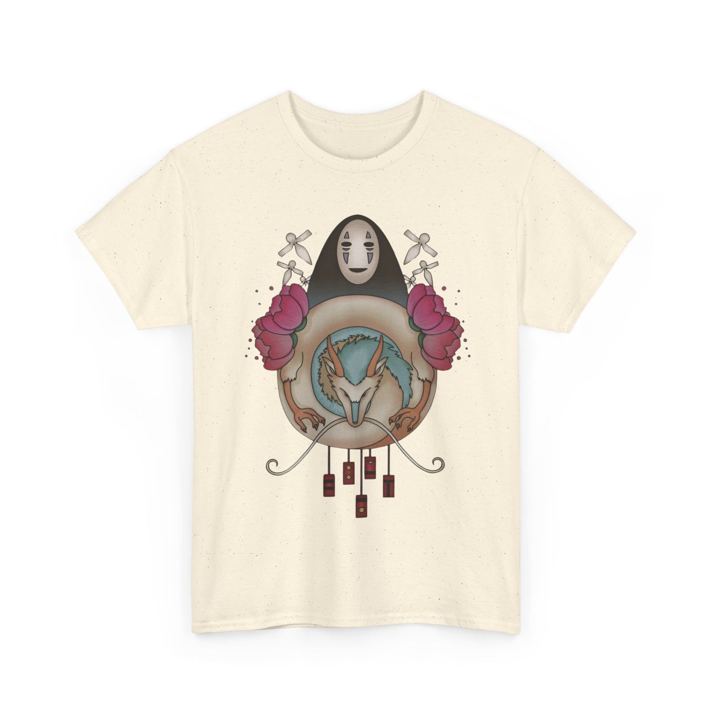 Spirited Away Decor T-Shirt 100% Cotton Studio Ghibli Anime Graphic Tee
