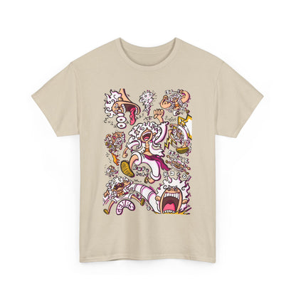 Funny Luffy One Piece T-Shirt – 100% Cotton Anime Tee for Straw Hat Fans