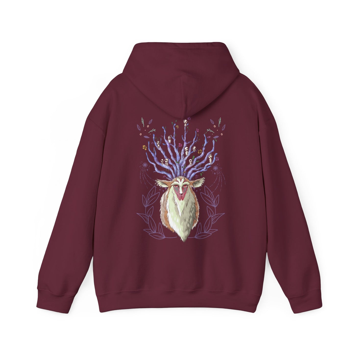 Forest Spirit Back Print Hoodie – 100% Cotton Princess Mononoke Sweatshirt | Studio Ghibli Apparel