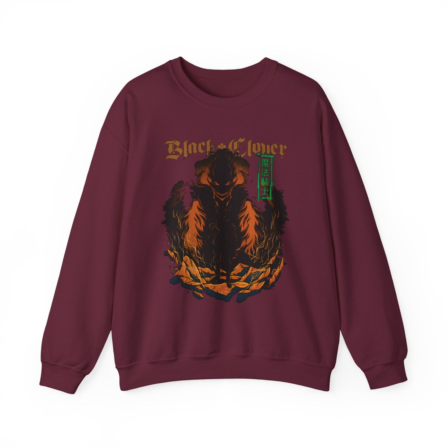 Black Clover Mythology Sweatshirt – 100% Cotton Anime Pullover for Magic and Fantasy Fans