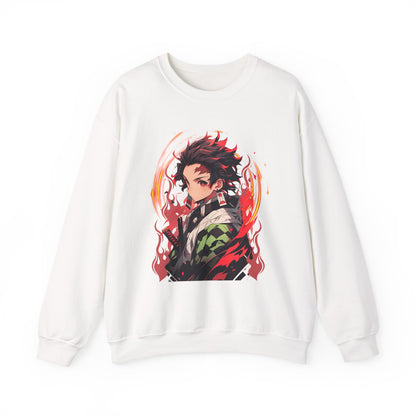 Tanjiro Kamado Demon Slayer Sweatshirt – 100% Cotton Anime Pullover for Kimetsu no Yaiba Fans
