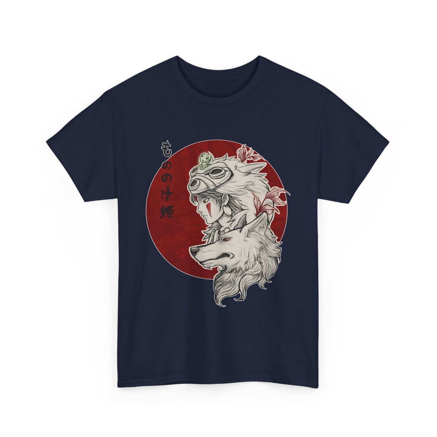 Princess Mononoke Red T-Shirt | Studio Ghibli Anime Cotton Tee