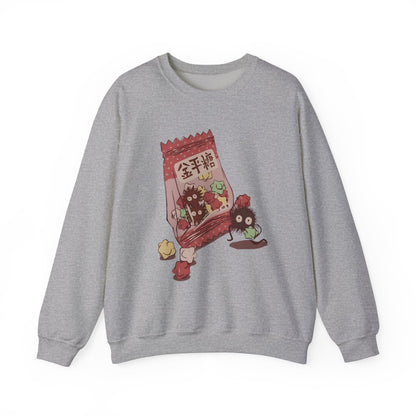 Soot Sprites Candy Sweatshirt – 100% Cotton Cute Studio Ghibli Anime Pullover