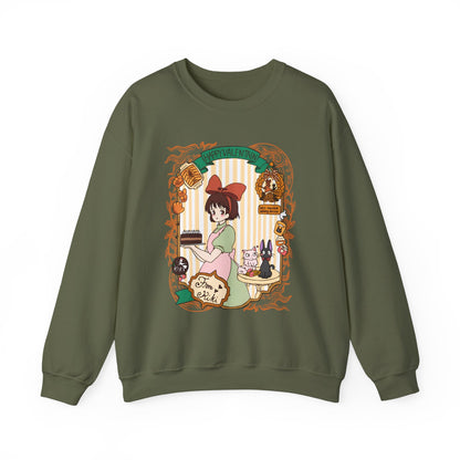 Kiki Happy Studio Ghibli Sweatshirt – 100% Cotton Kiki’s Delivery Service Pullover for Anime Fans