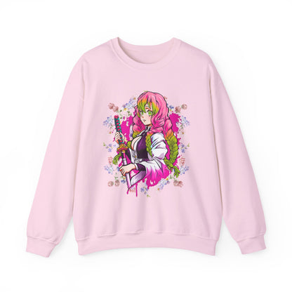 Mitsuri Kanroji Love Hashira Sweatshirt | 100% Cotton Demon Slayer Anime Pullover