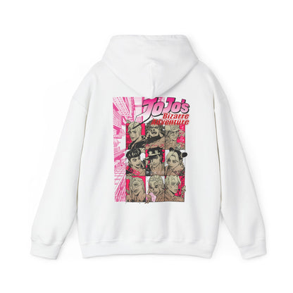 JoJo’s Bizarre Adventure Back Print Hoodie – 100% Cotton Anime Pullover with Stand & Joestar Back Design – Otaku Streetwear