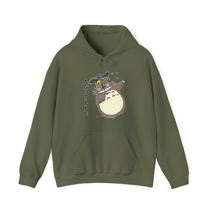 Totoro Funny Face Hoodie – 100% Cotton Cute Studio Ghibli Hoodie for Anime Fans