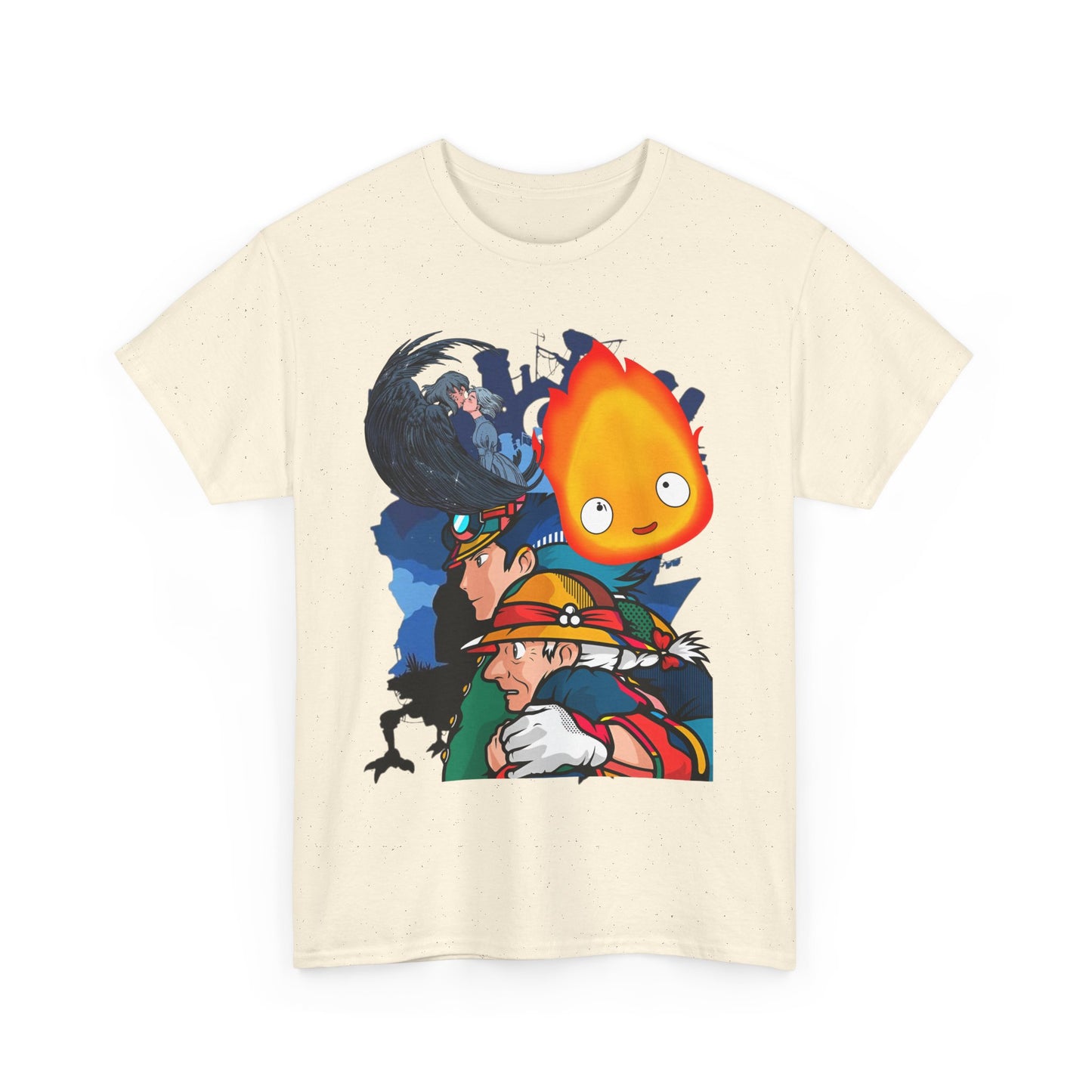 Howl’s Moving Castle T-Shirt 100% Cotton | Studio Ghibli Anime Colors Tee