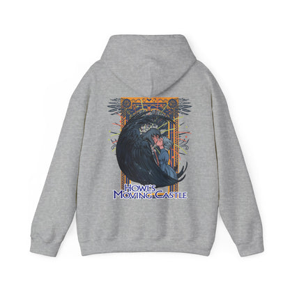 Howl’s Moving Castle Back Print Hoodie – 100% Cotton Studio Ghibli Sweatshirt for Anime Fans