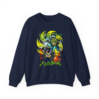 Magna and Luck Black Clover Sweatshirt – 100% Cotton Anime Crewneck for Magic Knights Fans