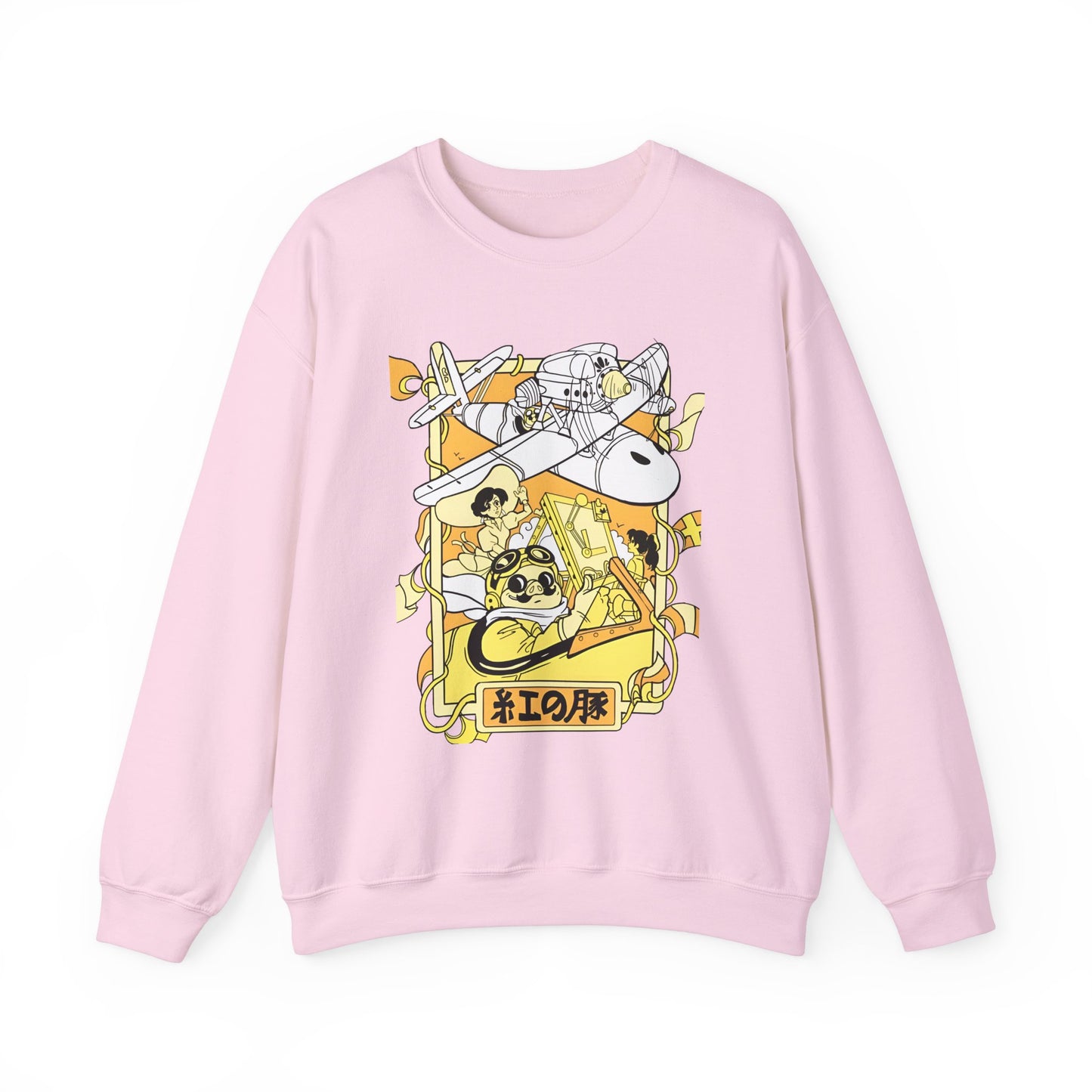 Porco Rosso Sweatshirt – 100% Cotton Studio Ghibli Vintage Anime Pullover