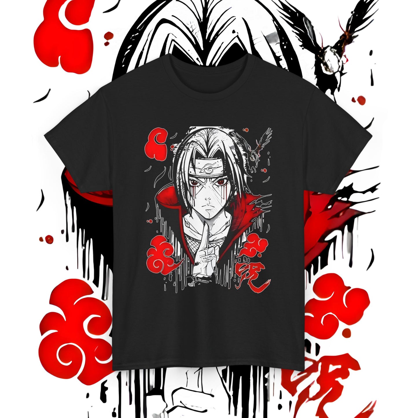 Itachi Uchiha Naruto Graphic Tee 100% Cotton Anime Shirt