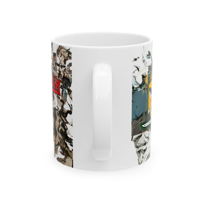 Metal Gear Fox Hound Mug – 11oz & 15oz Ceramic Coffee Cup – Tactical Espionage Action Gamer Gift