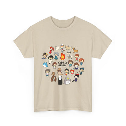 Chibi Ghibli T-Shirt – Cute Anime Characters Tee in 100% Cotton