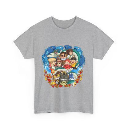 Studio Ghibli Characters T-Shirt – 100% Cotton Anime Tee for Ghibli Fans
