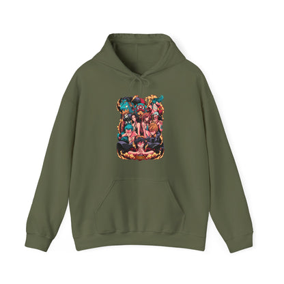 One Piece Characters Hoodie – 100% Cotton Anime Hoodie Featuring Straw Hat Crew