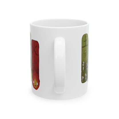 Studio Ghibli Figures Mug – 11oz & 15oz Anime Ceramic Cup – Ghibli Character Coffee Mug Gift for Fans
