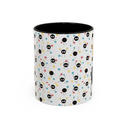 Soot Sprites Accent Mug – Studio Ghibli Color Handle Cup – 11oz & 15oz Ceramic Anime Gift